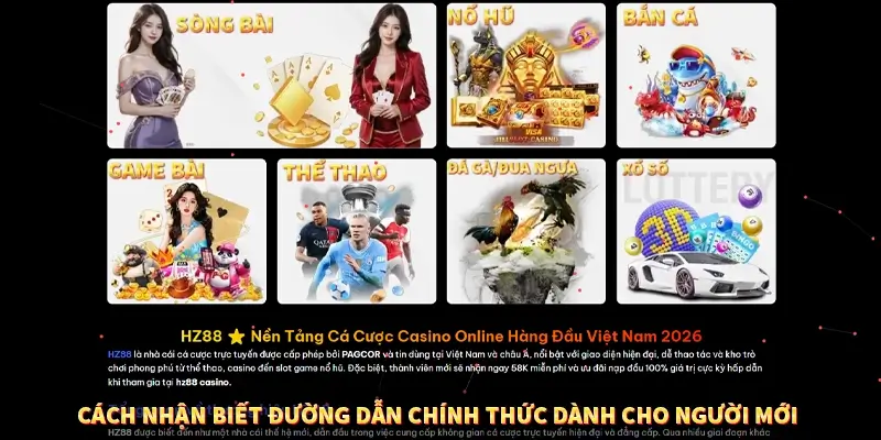 Cách nhận biết đường dẫn chính thức dành cho người mới